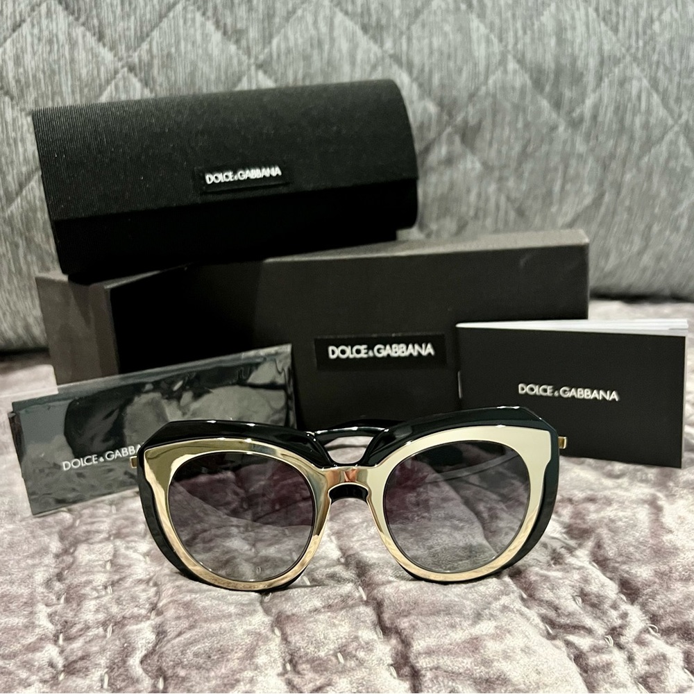 Dolce & Gabbana Black & Gold Sunglasses